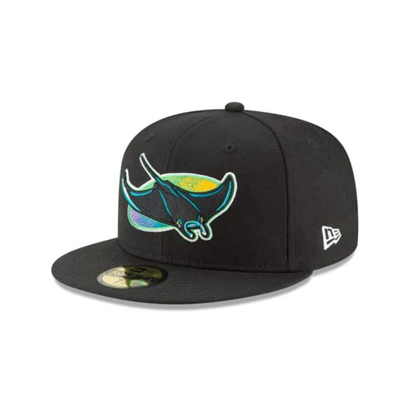 MLB Tampa Bay Rays 1998 Cooperstown Wool 59Fifty Fitted (PIF5032) - Black New Era Caps